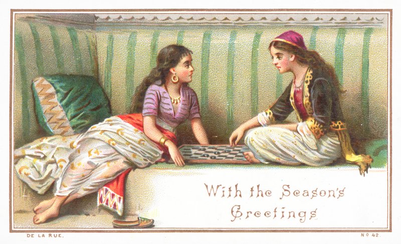 Arap Bayanlar Masa Oyunu, Noel Kartı oynuyor by English School