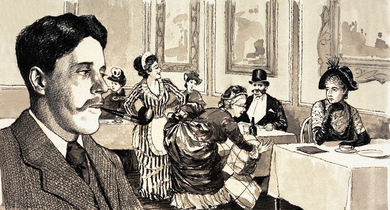 Arnold Bennett, bir restoranda iri yarı bir bayanı gözlemlediğinde The Old Wives" Tale
