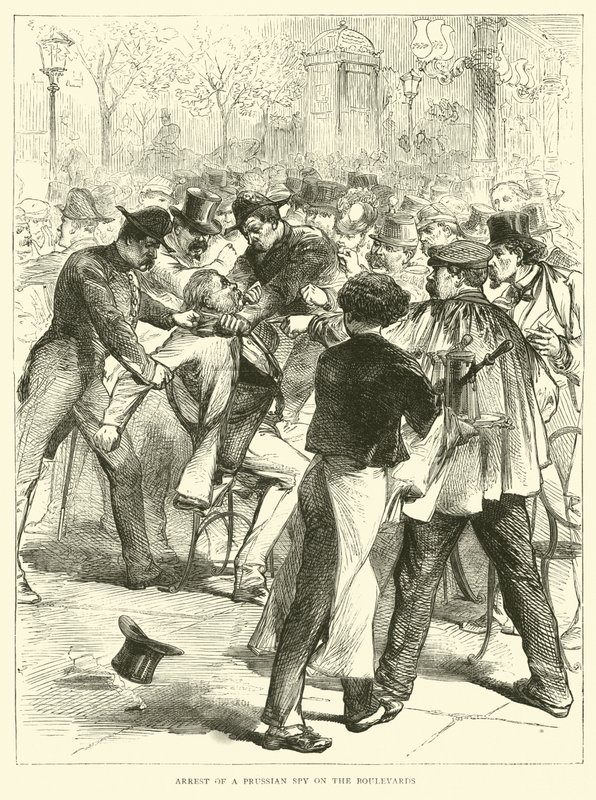 Bulvarlarda bir Prusyalı casusun tutuklanması, Eylül 1870 by English School