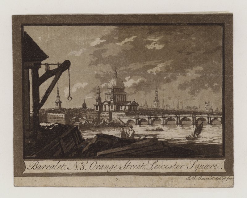 Sanatçı, John Melchior Barralet, ticari kart by English School