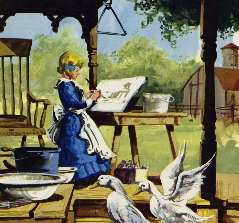 Anna Mary Robertson çocukken resim yapmaktan hoşlanırdı. by English School