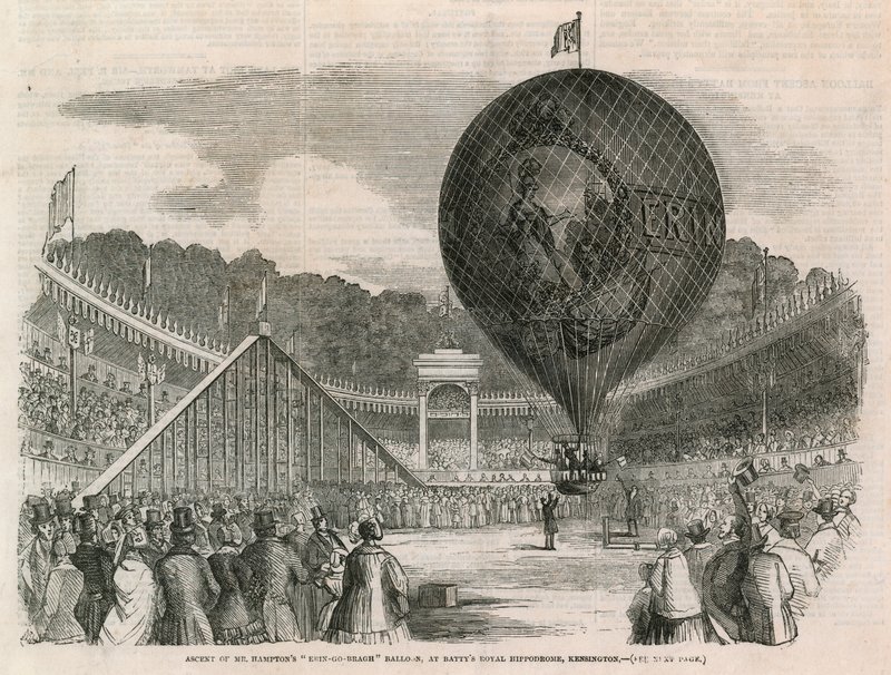 Bay Hamptons Erin-go-bragh balonunun yükselişi, Kensington, Battys Royal Hipodromu