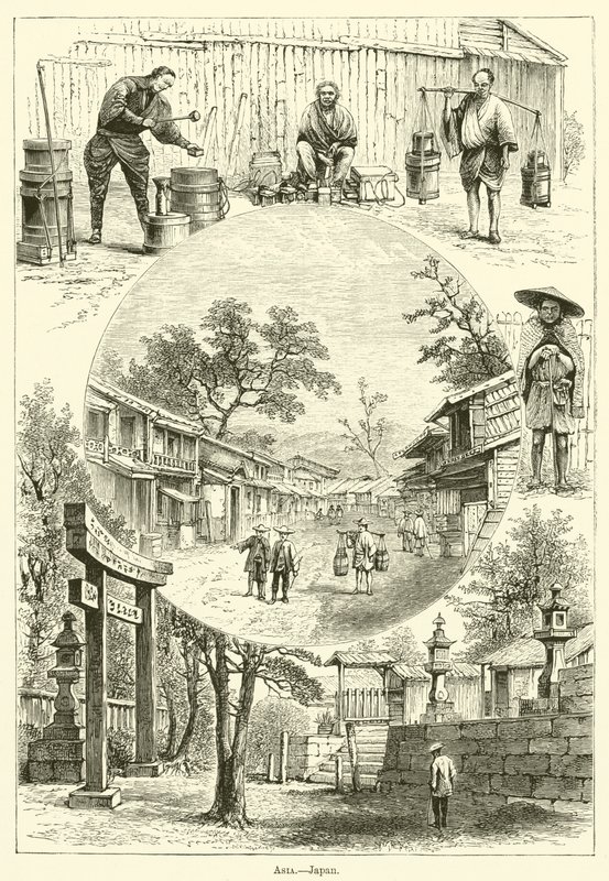 Asya, Japonya (gravür) by English School