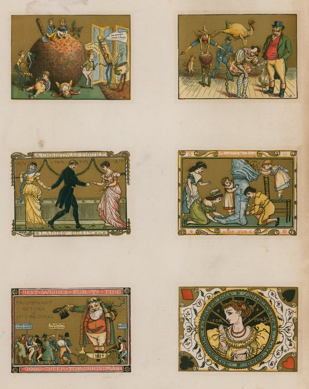 Çeşitli Viktorya Dönemi Noel sahneleri by English School