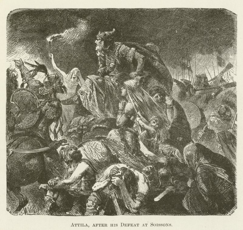 Atilla, Soissons yenilgisinden sonra by English School