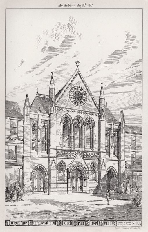 Augustine Cemaat Kilisesi, Friar Caddesi, Okuma (gravür) by English School