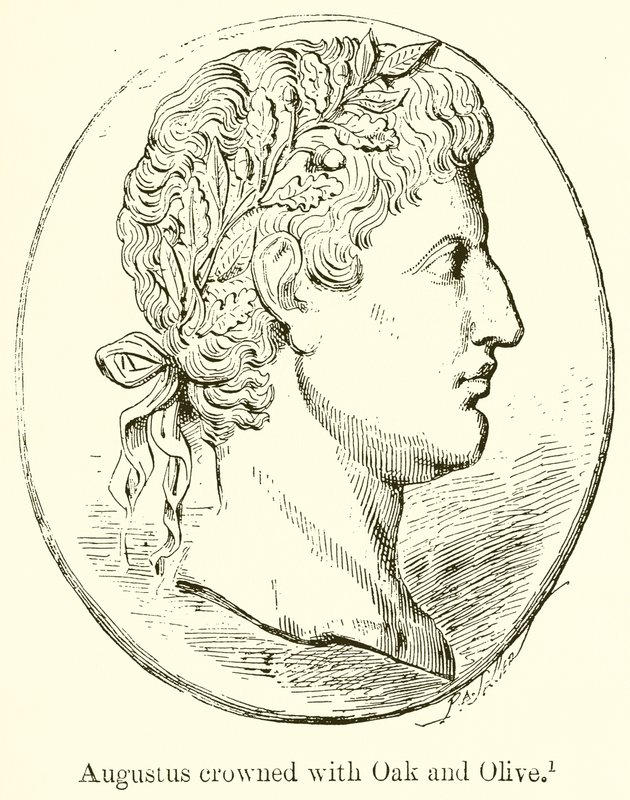 Augustus Meşe ve Zeytin ile taçlandı by English School