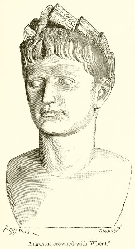 Augustus buğdayla taçlandı by English School