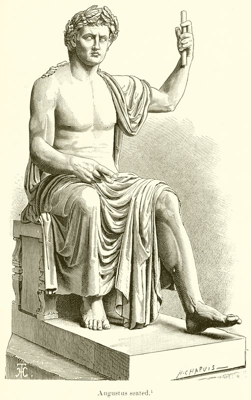 Augustus oturmuş by English School