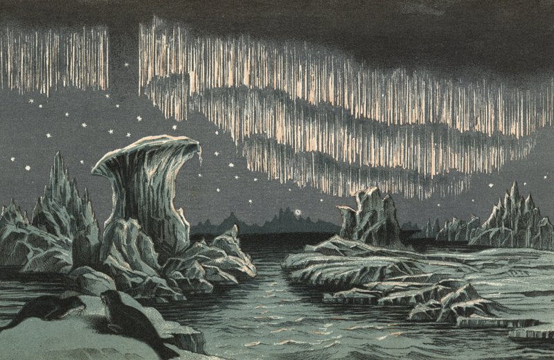 Aurora borealis by English School