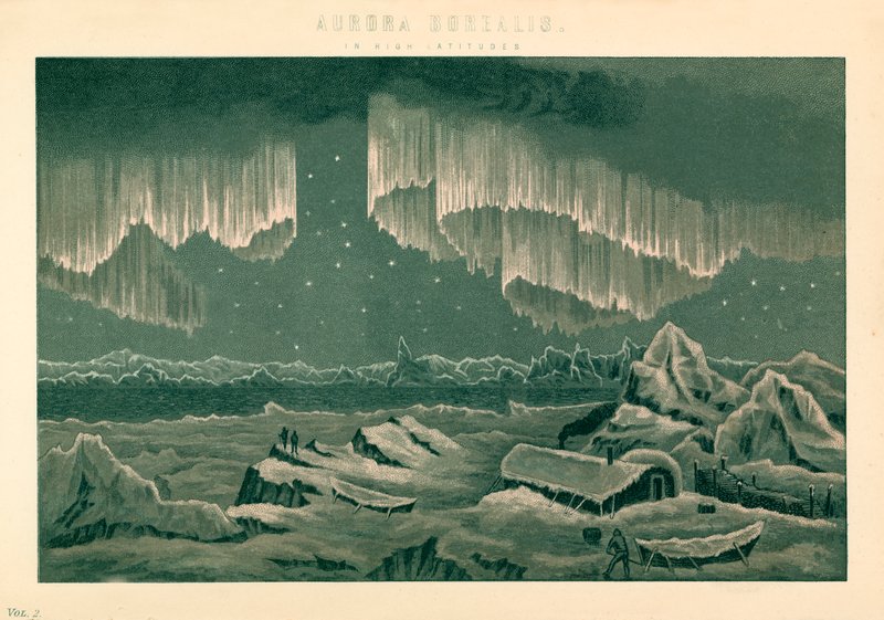 Aurora borealis by English School