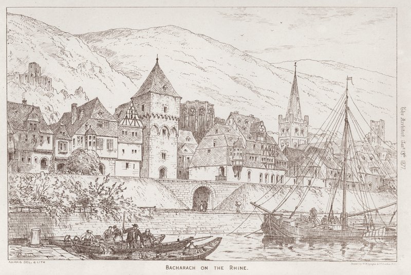 Ren Nehri üzerinde Bacharach by English School