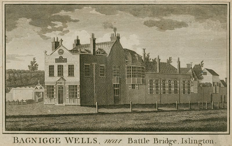 Bagnigge Wells, Battle Bridge, Islington, Londra yakınında by English School