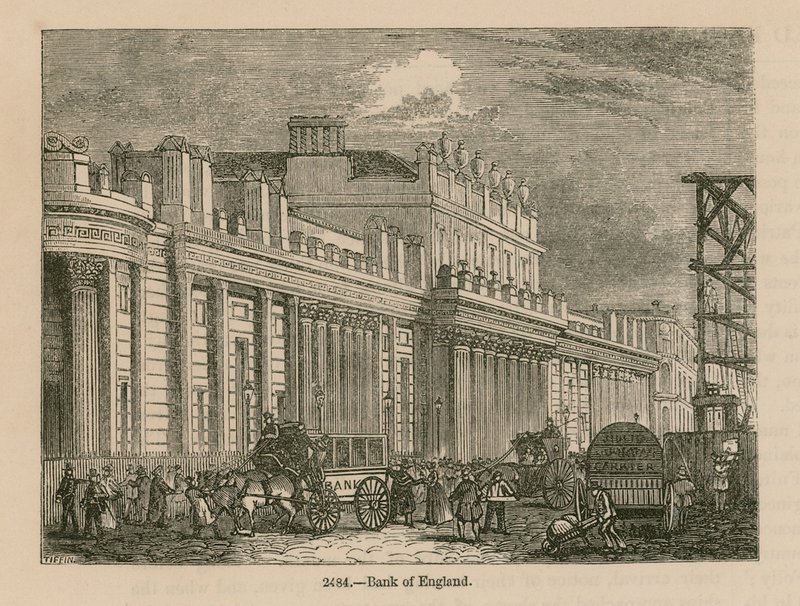 İngiltere Bankası, Sir John Soanes Güney Cephesi, 1823 by English School