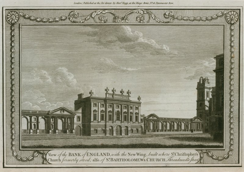 İngiltere Bankası, Batı Kanadı, Sir Robert Taylor tarafından eklendi, 1783 by English School