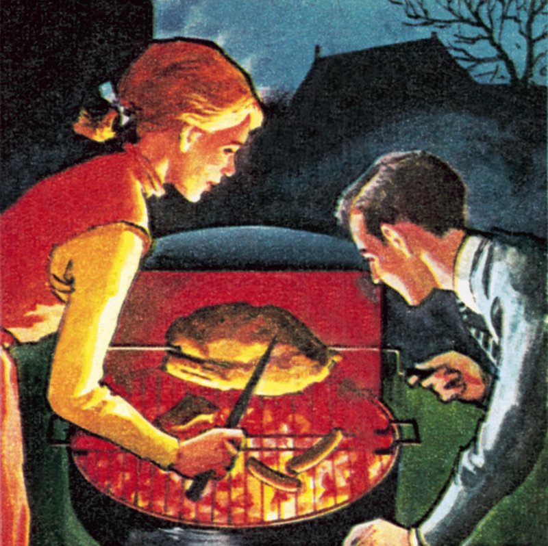 Bahçede barbekü by English School