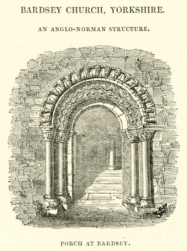 Bardsey Kilisesi, Yorkshire, bir Anglo-Norman yapısı, Bardsey