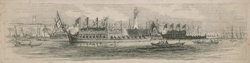 Thames üzerinde mavna by English School