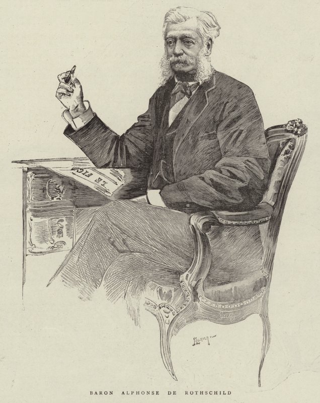 Baron Alphonse de Rothschild (gravür) by English School