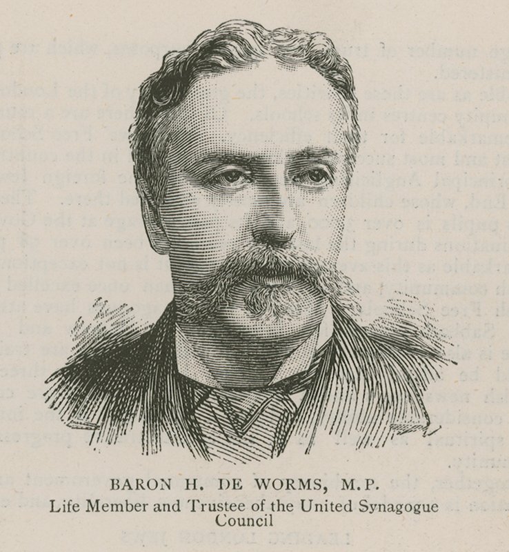 Baron H De Worms, Milletvekili, Birleşik Sinagog Konseyi Yaşam Üyesi ve Mütevelli Heyeti Üyesi by English School
