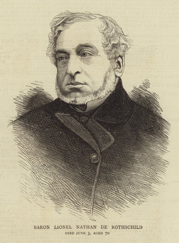 Baron Lionel Nathan de Rothschild (gravür) by English School