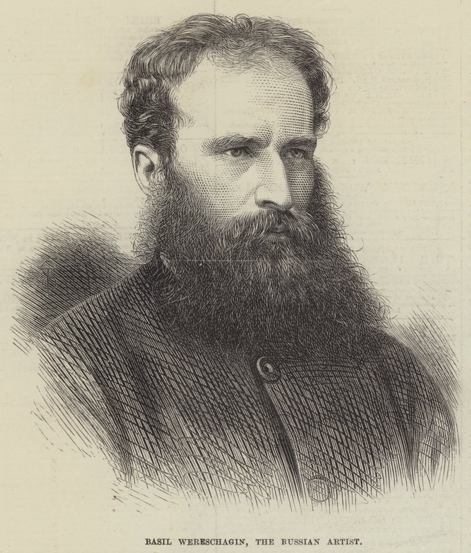 Basil Wereschagin, Rus Ressam (gravür) by English School