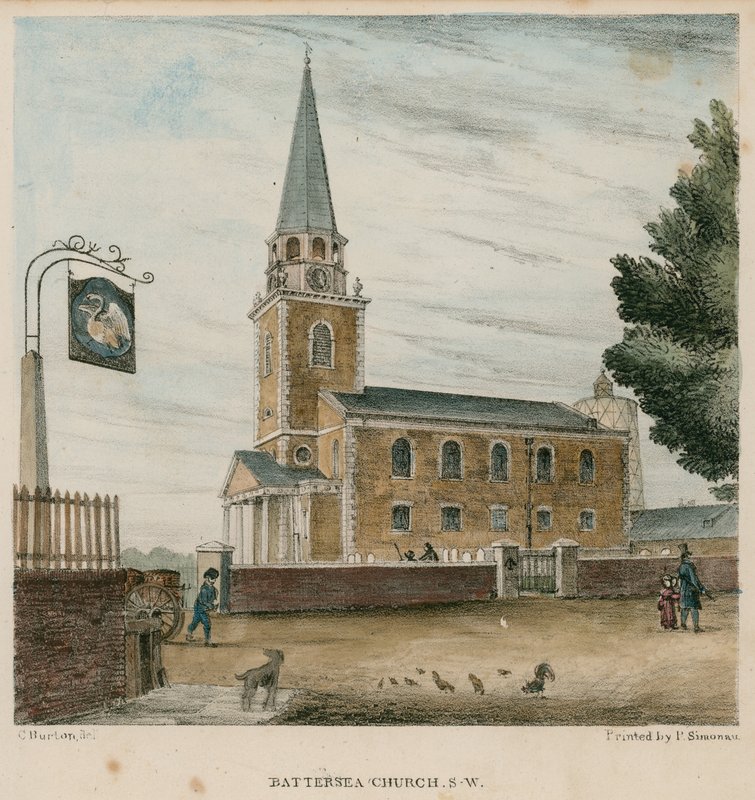 Battersea Kilisesi, Surrey by English School