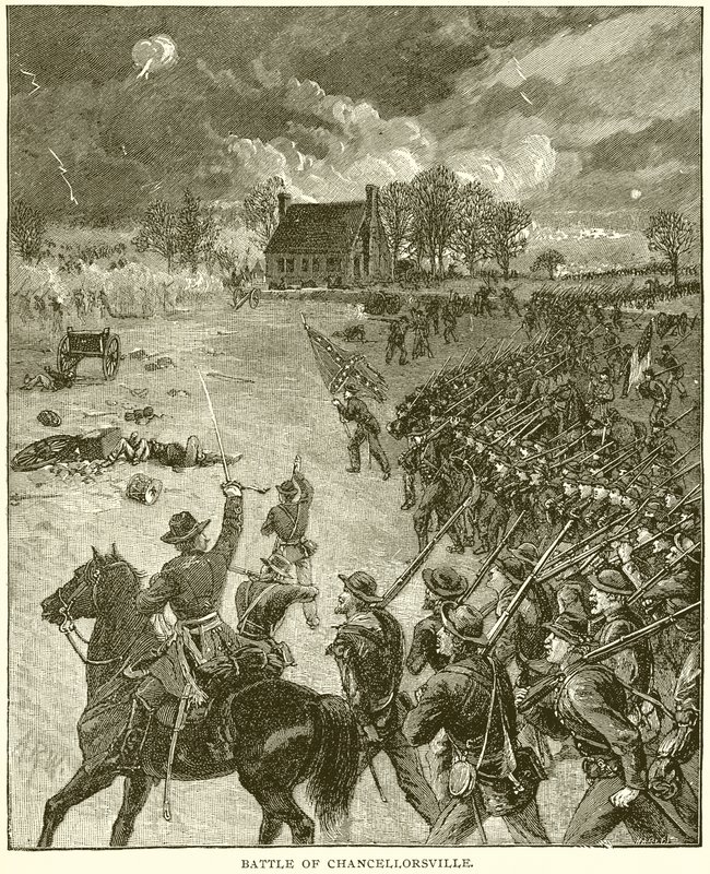 Chancellorsville Savaşı by English School
