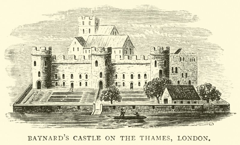 Baynards Kalesi, Thames, Londra by English School