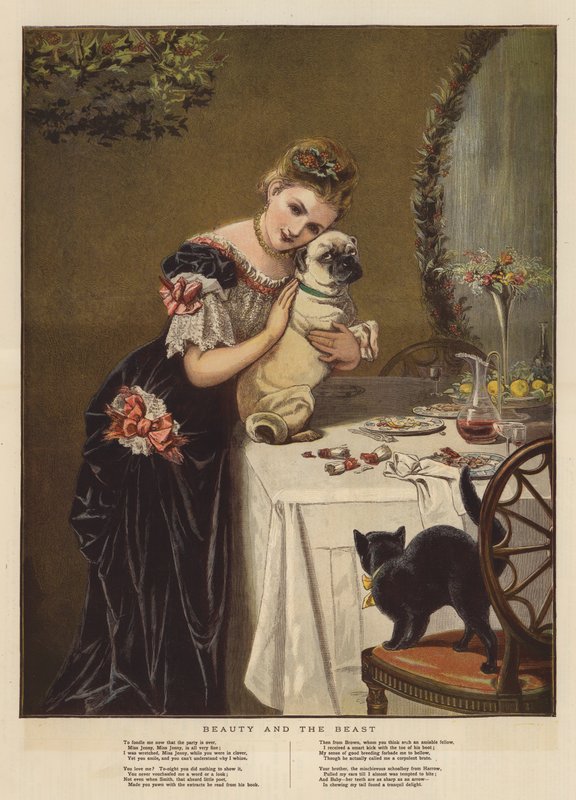 Güzel ve Çirkin (chromolitho) by English School
