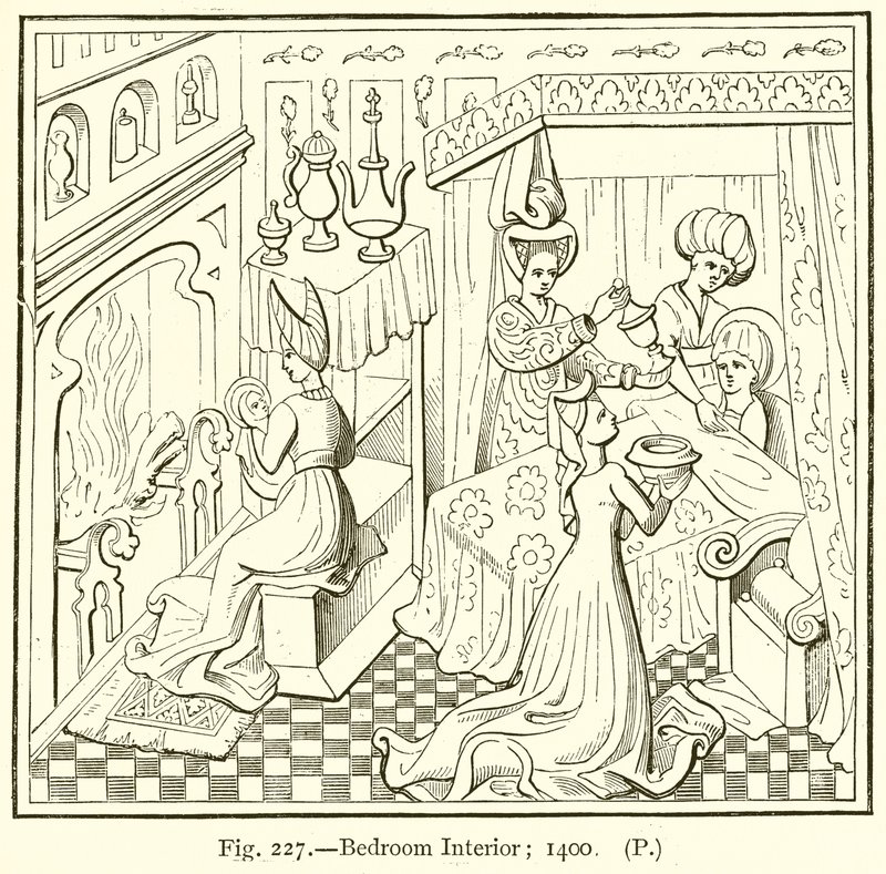 Yatak Odası İç Mekanı; 1400 by English School