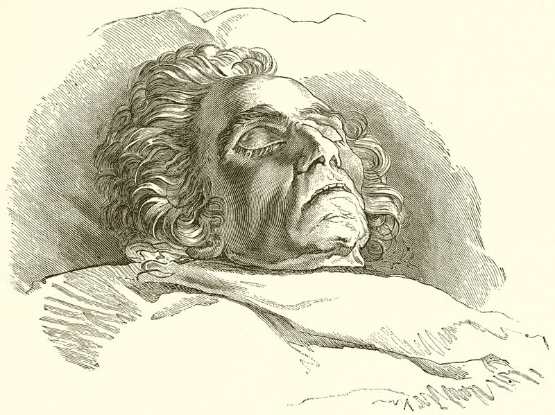 Beethoven ölüm döşeğinde by English School