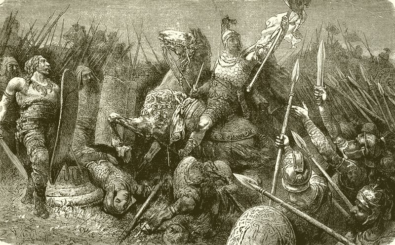 Belisarius, Roma Ordusunu Gotlara karşı yönetiyor by English School