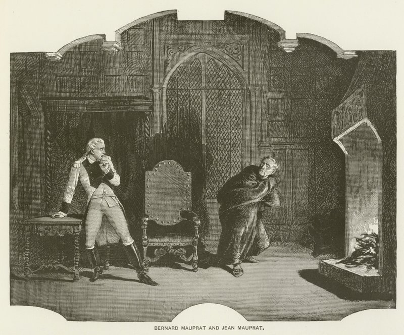 Bernard Mauprat ve Jean Mauprat (gravür) by English School