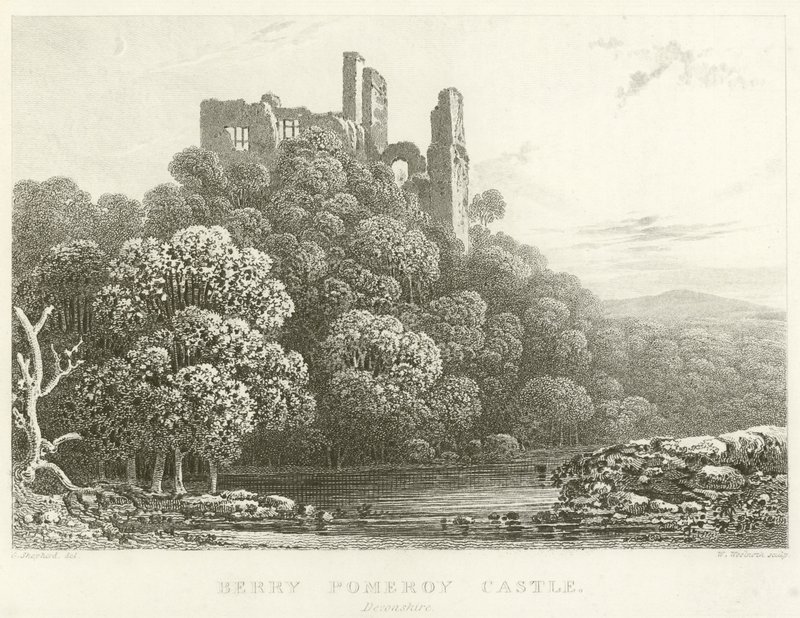 Berry Pomeroy Kalesi, Devonshire (gravür) by English School