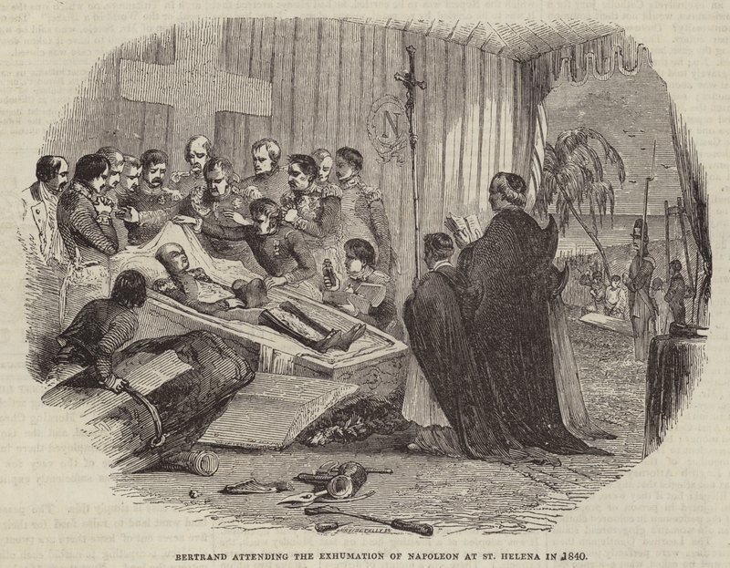 Bertrand, 1840'ta St Helena'daki Napolyon'un Mezardan Çıkarılmasına katılıyor by English School