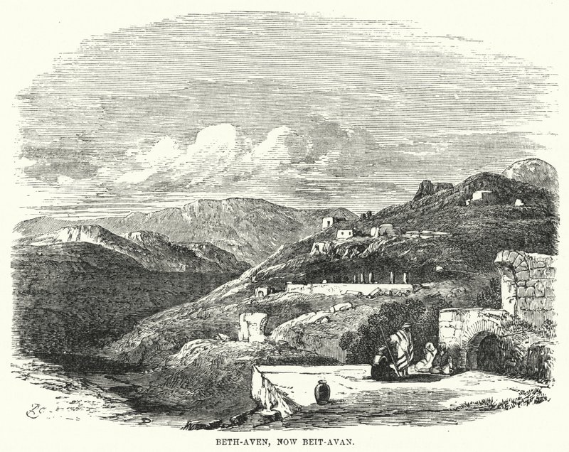 Beth-Aven, şimdi Beit-Avan (gravür) by English School