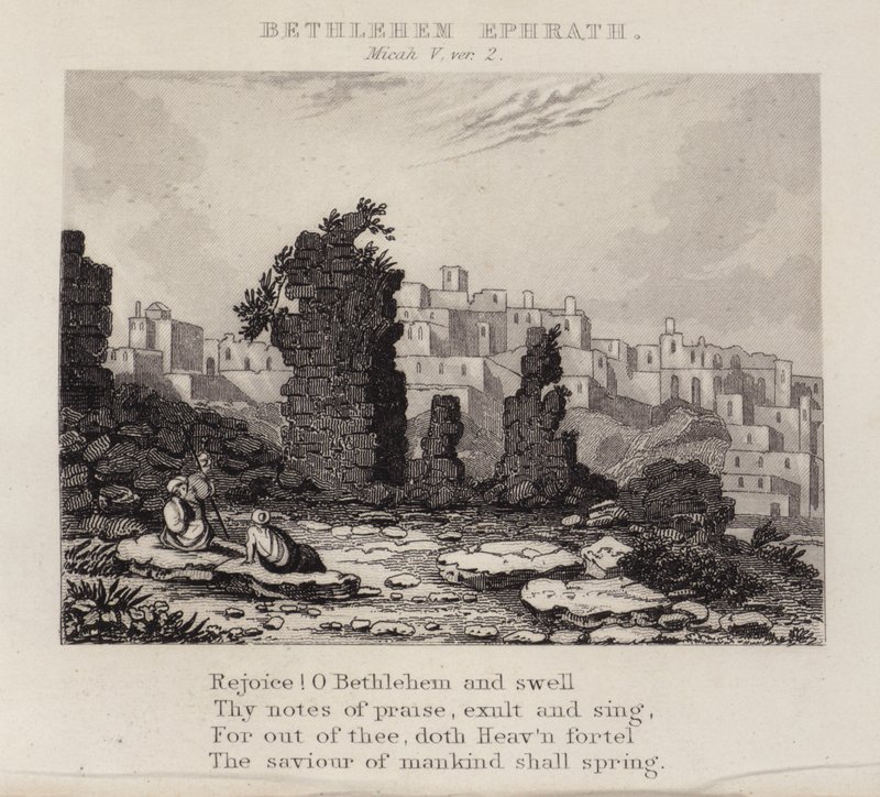 Bethlehem Ephrath, Micah V, ver 2 (gravür) by English School
