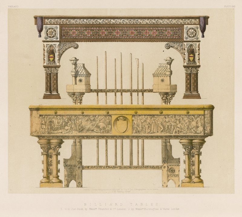 Bilardo Masaları (kromolitho) by English School