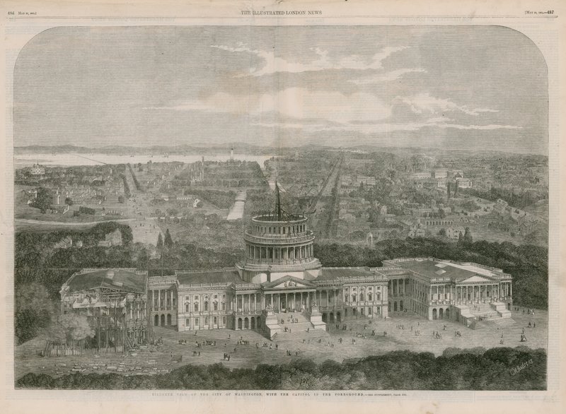 Ön planda Capitol ile Washington Şehri