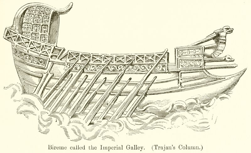 Bireme Kadırga Kadırgasını aradı. (Trajan Sütunu) by English School