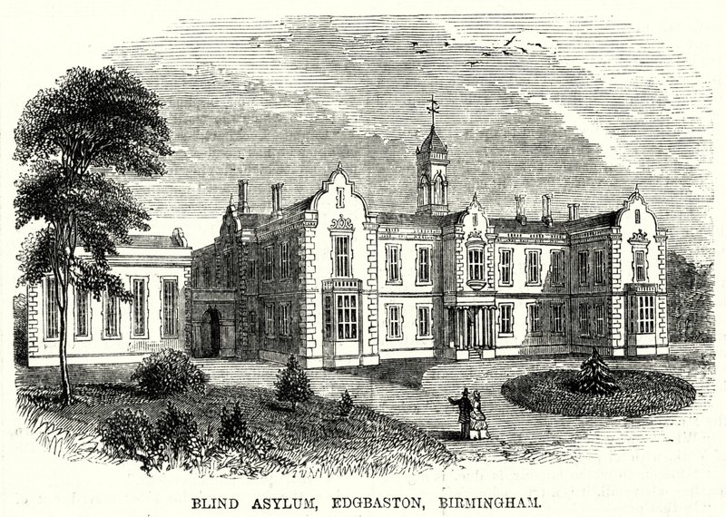 Kör İltica, Edgbaston, Birmingham (gravür) by English School