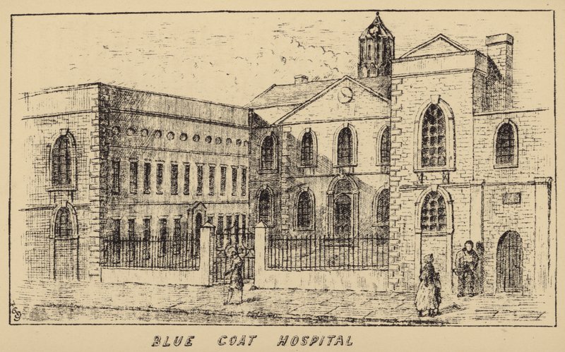 Blue Coat Hastanesi (gravür) by English School