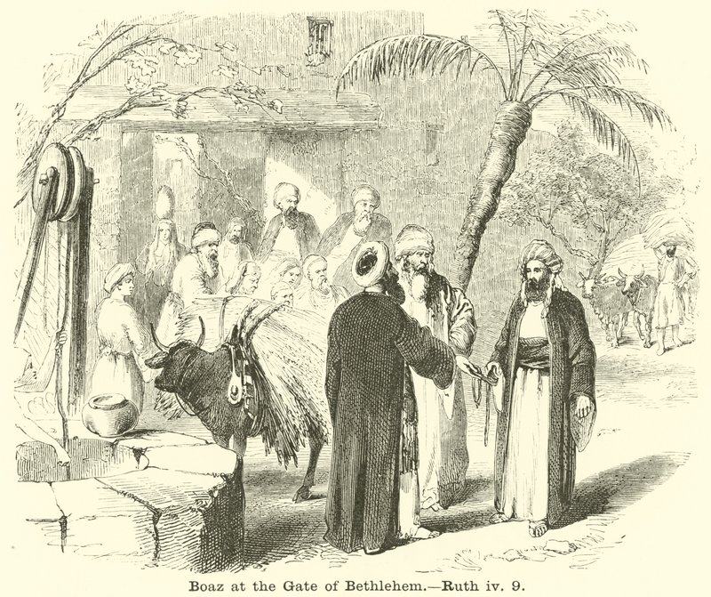 Beytlehem Kapısında Boaz, Rut, iv, 9 by English School
