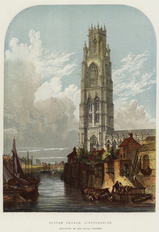 Boston Kilisesi, Lincolnshire (kromolitho) by English School