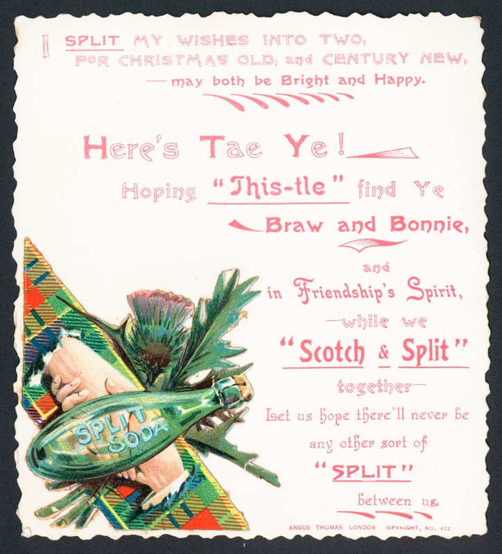 Bir şişe soda, Noel kartı by English School