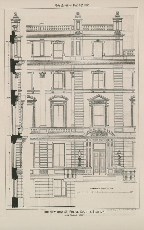Bow Street Polis Mahkemesi ve istasyonu by English School