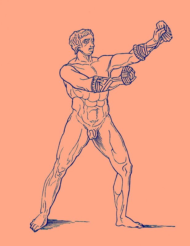 Boxer, Olympia için illüstrasyon, Adolf Boetticher, 1886 (dijital olarak geliştirilmiş görüntü) by English School