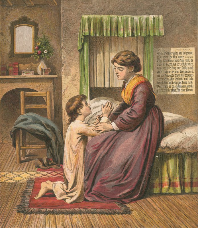 Annesiyle dua eden çocuk by English School