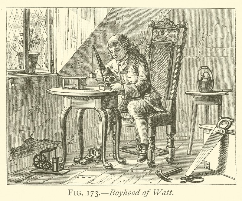 Watt Boyhood (gravür) by English School